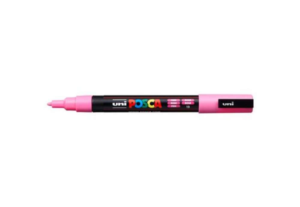 Immagine di Marcatore a tempera POSCA Uni-Ball punta tonda 0,9-1,3 mm rosa M PC3M RA