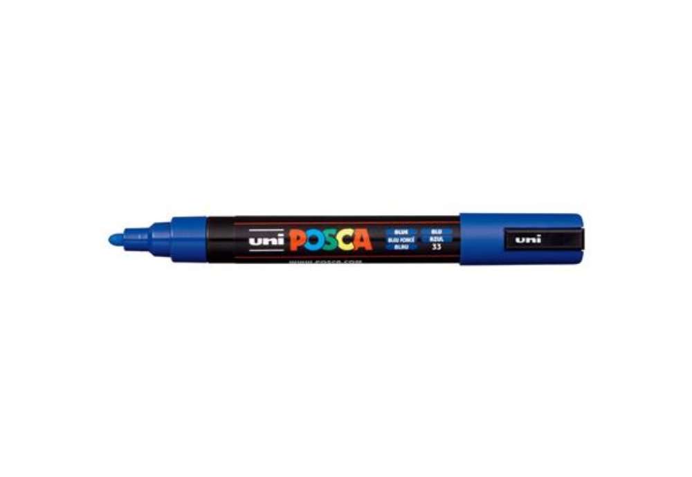 Immagine di Marcatore a tempera POSCA Uni-Ball punta tonda 1,8-2,5 mm blu M PC5M B