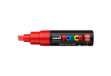 Immagine di Marcatore a tempera POSCA Uni-Ball punta a scalpello 8 mm rosso M PC8K R