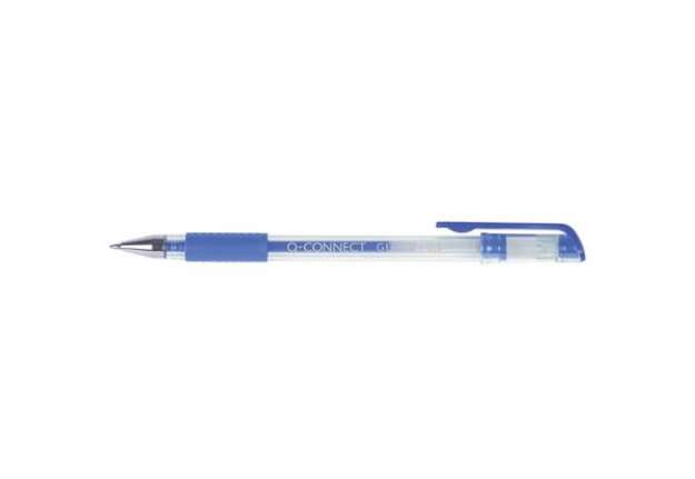 Immagine di Penna a sfera inchiostro gel Q-Connect con cappuccio 0,5 mm blu - conf. 10 pezzi - KF21717