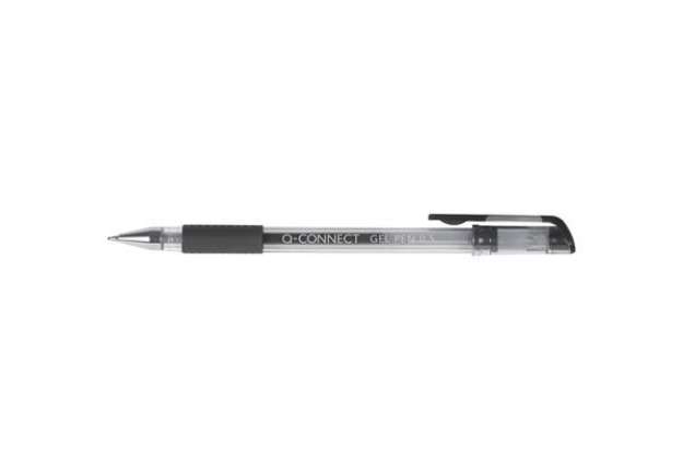 Immagine di Penna a sfera inchiostro gel Q-Connect con cappuccio 0,7 mm nero Conf. 10 pezzi - KF21716