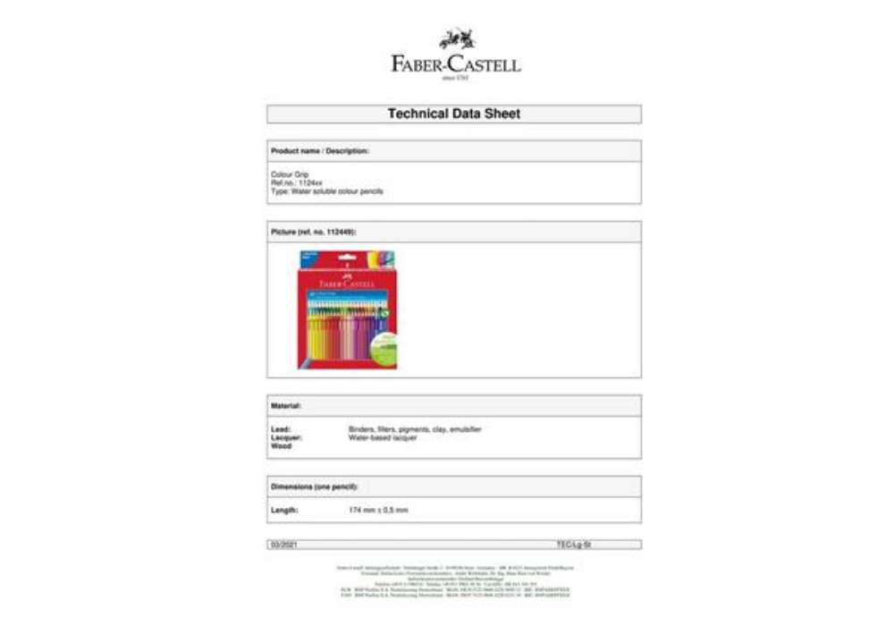 Immagine di Matite colorate Faber-Castell Colour Grip assortiti astuccio di cartone da 24 - 112424