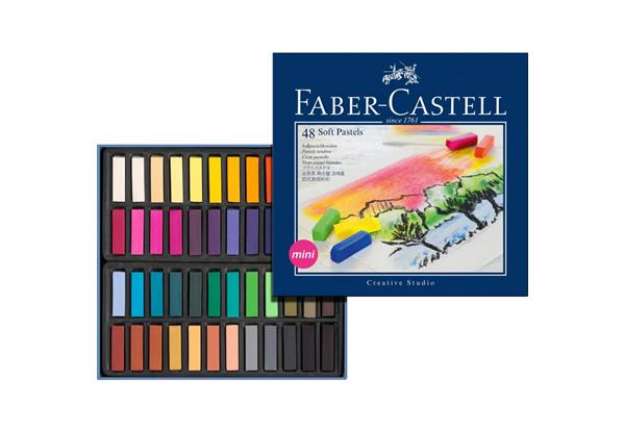 Immagine di Crete morbide Faber-Castell Soft Pastels Creative Studio mini assortiti astuccio di cartone da 48 -