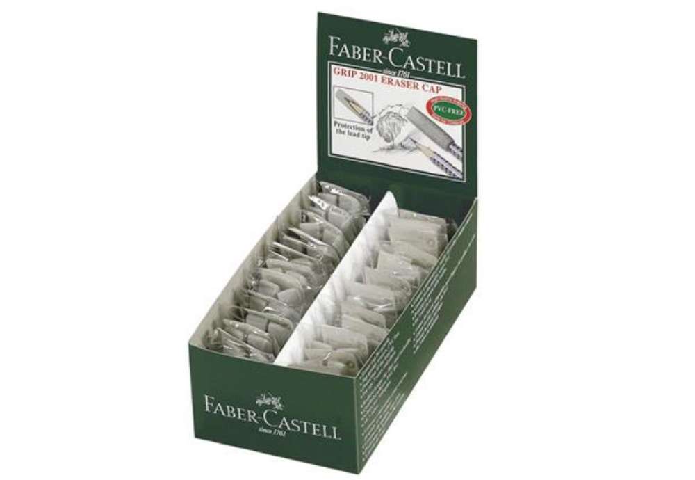 Immagine di Gommini salvapunta Faber-Castell Grip 2001 grigio bustina da 2 - 187000