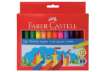 Immagine di Pennarelli Faber-Castell CASTELLO Jumbo punta grossa 5 mm assortiti astuccio di cartone da 24 - 5543
