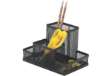 Immagine di Portaoggetti Q-Connect 10,3x10x15,3 cm nero piccolo - 4 scomparti KF15112