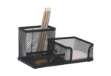 Immagine di Portaoggetti Q-Connect 10,3x9,8x20,5 cm nero medio - 3 scomparti KF16572