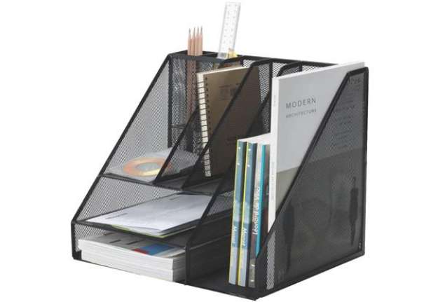 Immagine di Portaoggetti Q-Connect  34,5x29x29,5 cm nero grande - 8 scomparti KF18473