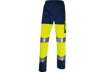 Immagine di Pantaloni da lavoro Delta Plus ad alta visibilità - classe 2 - 5 tasche - argento giallo fluo-blu -