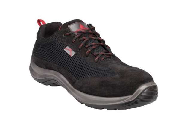 Immagine di Scarpe da lavoro DELTA PLUS basse Asti S1P - poliestere mesh e pelle scamosciata nero - 44 - ASTISPN
