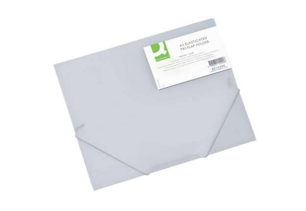 Immagine di Cartellina a tre lembi Q-Connect A3 ppl dorso 3 cm trasparente KF15290