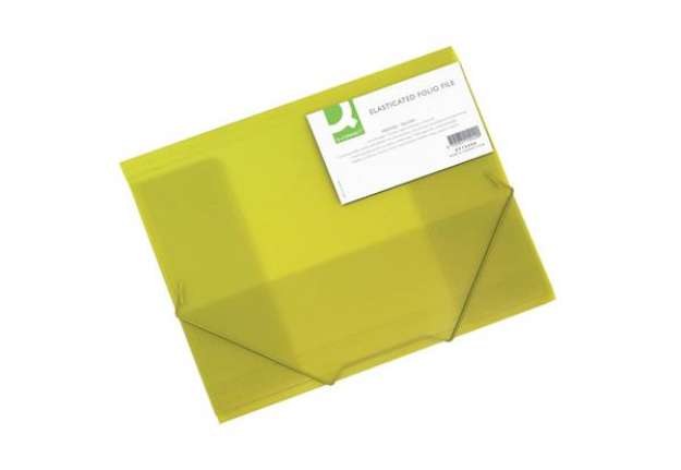 Immagine di Cartellina a 3 lembi Q-Connect A4 ppl dorso 3 cm giallo KF15449