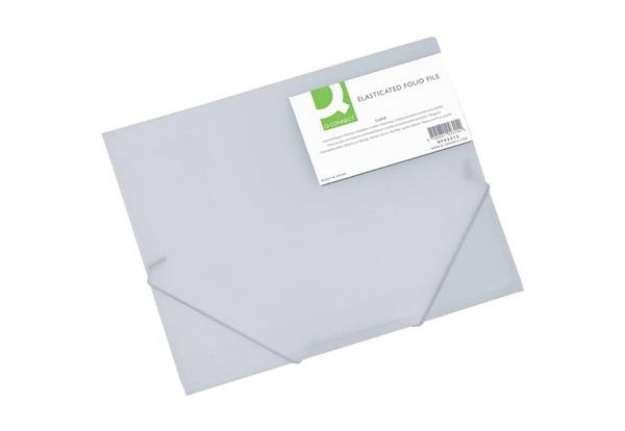Immagine di Cartellina a 3 lembi Q-Connect A4 ppl dorso 3 cm trasparente KF02315