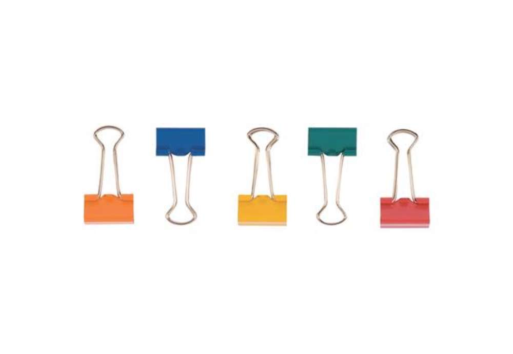 Immagine di Molle Double Click Q-Connect Foldback assortiti 19 mm conf. da 10 - KF03651