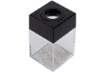 Immagine di Dispenser per fermagli Q-Connect nero/trasparente quadrato 4,2x4,2x7 cm KF02132