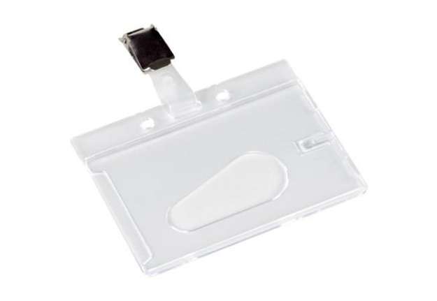 Immagine di Portabadge Q-Connect 85x54 mm con clip - rigido - conf. da 10 - KF14148