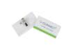 Immagine di Portabadge Q-Connect plastica con clip e spilla 90x54 mm conf. da 50 - KF01567