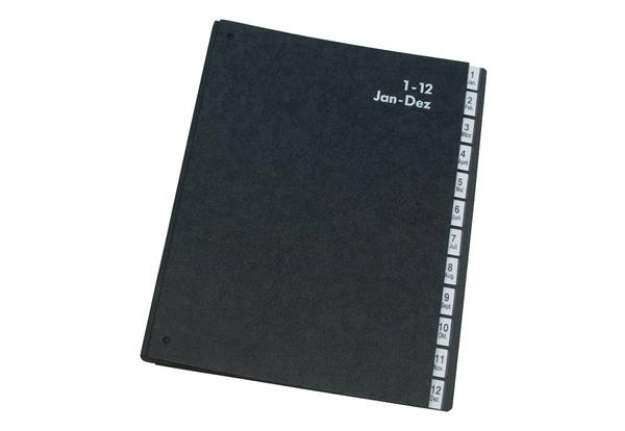 Immagine di Libro monitore Q-Connect 270x340 mm nero 1-12 KF04562
