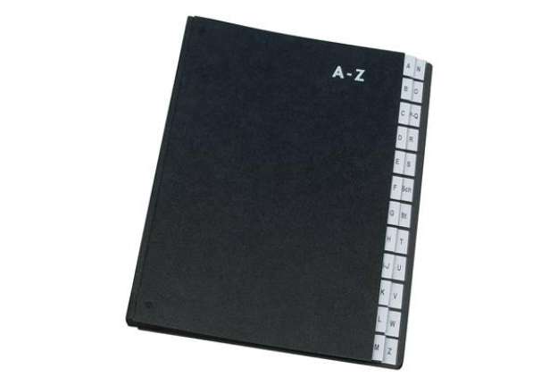 Immagine di Libro monitore Q-Connect 270x340 mm nero A-Z KF04563