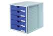 Immagine di Cassettiera SYSTEMBOX HAN in polistirolo con 5 cassetti chiusi blu 1450-14