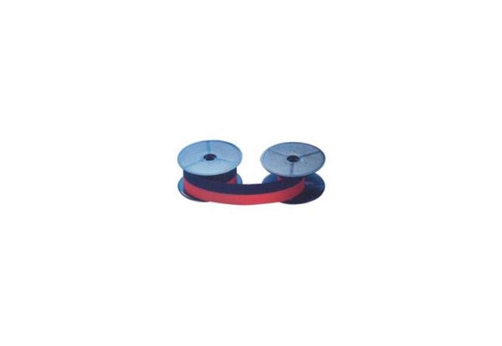 Immagine di Nastro per calcolatrici scriventi Casio originale - inchiostro bi-colore nero/rosso - RB-02-2