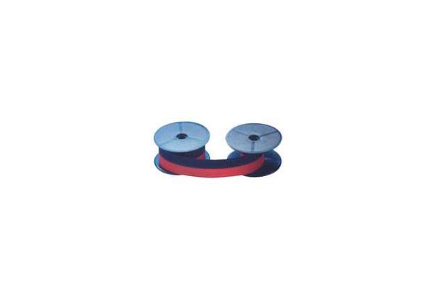 Immagine di Nastro per calcolatrici scriventi Casio originale - inchiostro bi-colore nero/rosso - RB-02-2