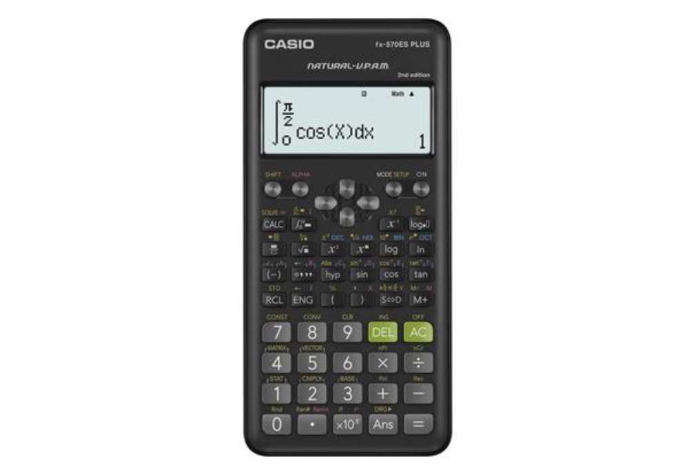 Immagine di Calcolatrice scientifica Casio FX-570ES PLUS con 417 funzioni. Ammessa alla Maturità - FX-570ESPLUS-