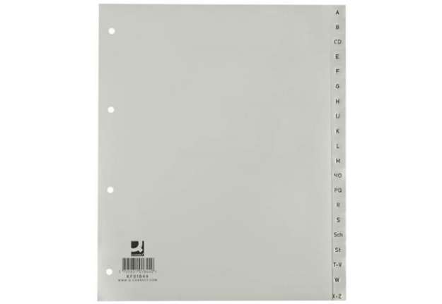 Immagine di Divisori alfabetici Q-Connect A-Z 24,5x29,7 cm grigio 20 pagine KF01844