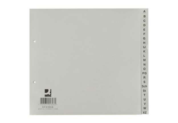 Immagine di Divisori alfabetici Q-Connect A-Z metà altezza 23x21 cm grigio 24 pagine KF01808