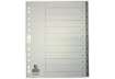 Immagine di Divisore numerico Q-Connect grigio XL 24,5x29,7 cm ppl 1-12 KF02294