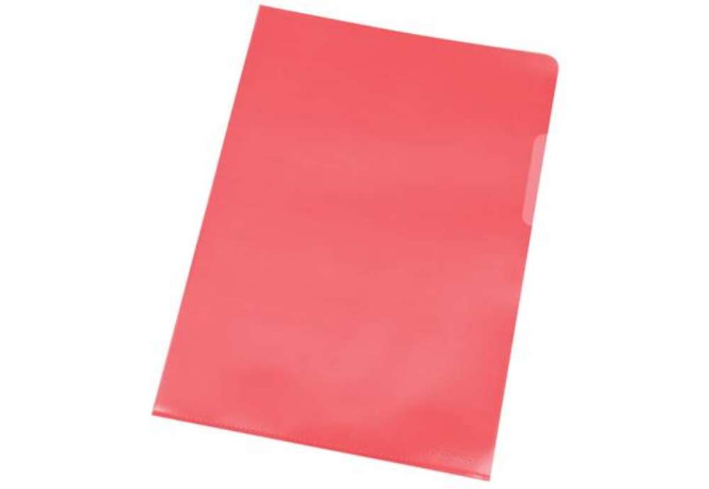 Immagine di Buste a L Q-Connect PPL A4 rosso - conf. da 100 - KF00306