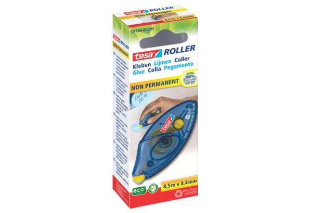 Immagine di Colle roller tesa non permanente monouso ecoLogo® 8,4 mm x 8,5 m trasparente - 59190-00005-04
