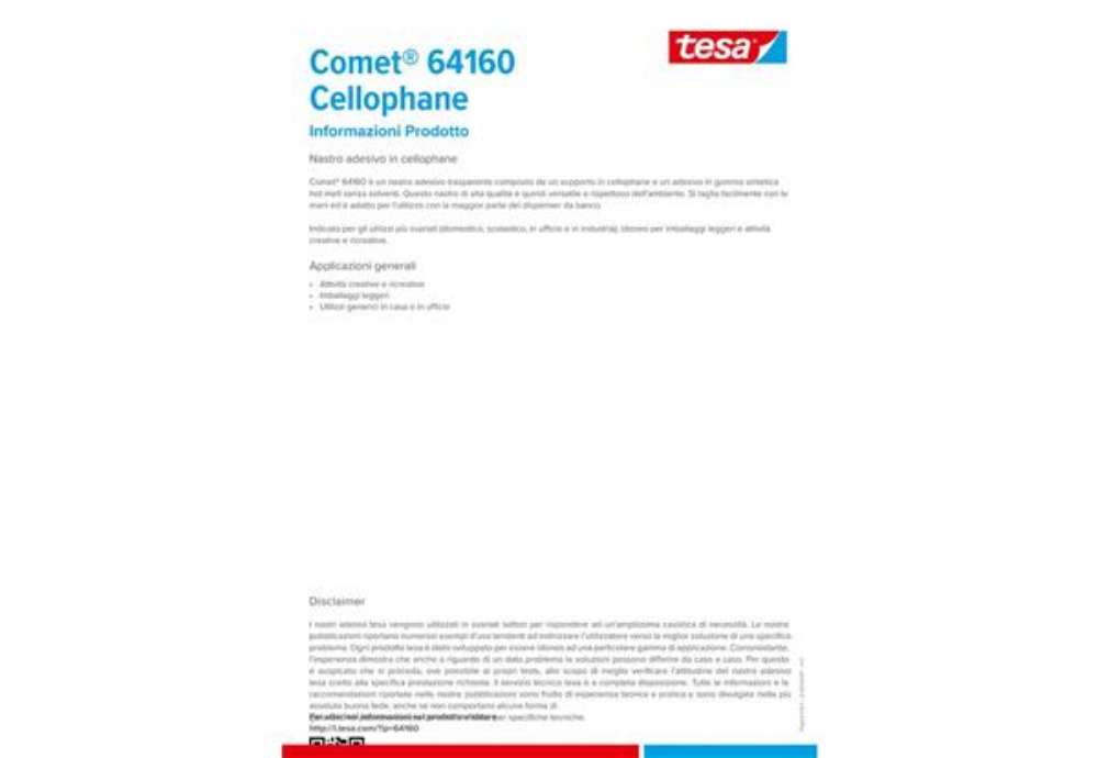 Immagine di Nastro adesivo trasparente Comet CELLO 64-160 cellophane 19 mm x 10 m 64160-00028-01
