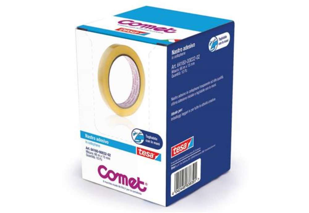 Immagine di Nastri adesivi trasparenti Comet CELLO 64-160 cellophane 15mm x 66m torre da 10 rotoli - 64160-00032