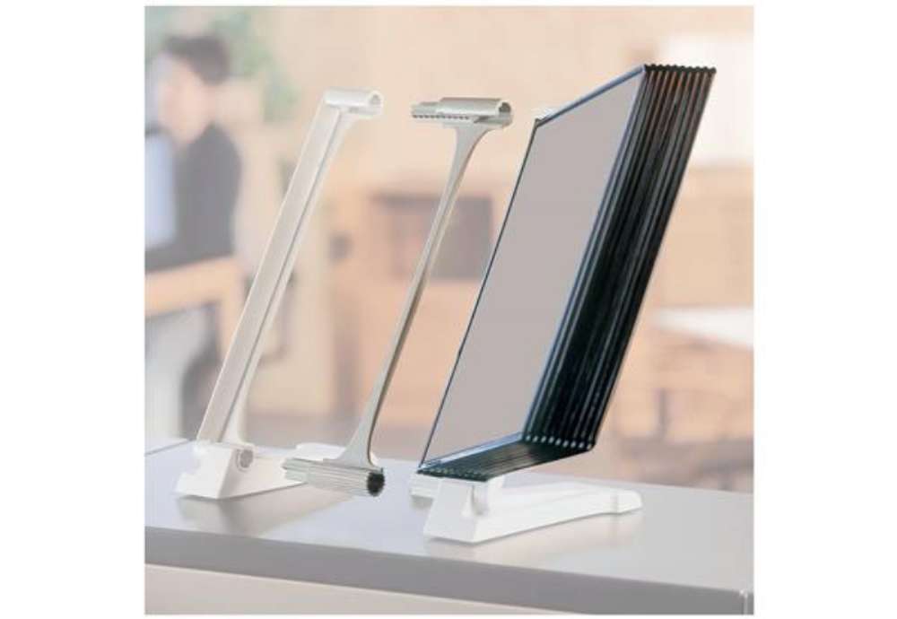 Immagine di Modulo di estensione per leggìo Q-Connect Quickfind grigio chiaro + 10 pannelli A4 - KF06006