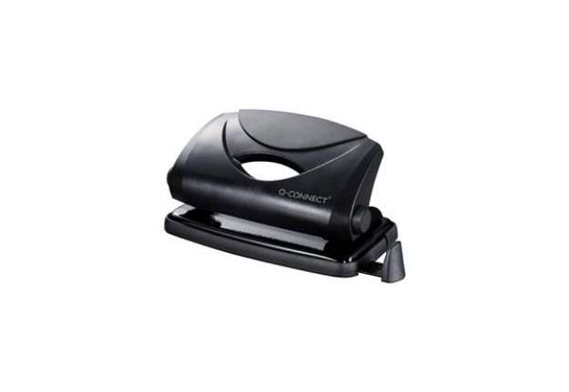 Immagine di Perforatore a due fori Q-Connect nero 10 fogli KF01233