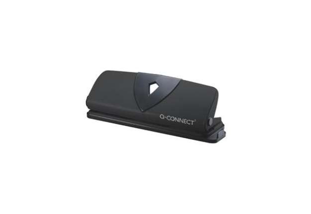 Immagine di Perforatore a 4 fori Q-Connect nero 25 fogli KF01238