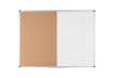 Immagine di Pannelli Bi-office Maya combinata sughero/acciaio 90x60 cm. bianco XA0303170