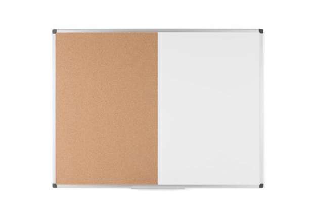 Immagine di Pannelli Bi-office Maya combinata sughero/acciaio 90x60 cm. bianco XA0303170