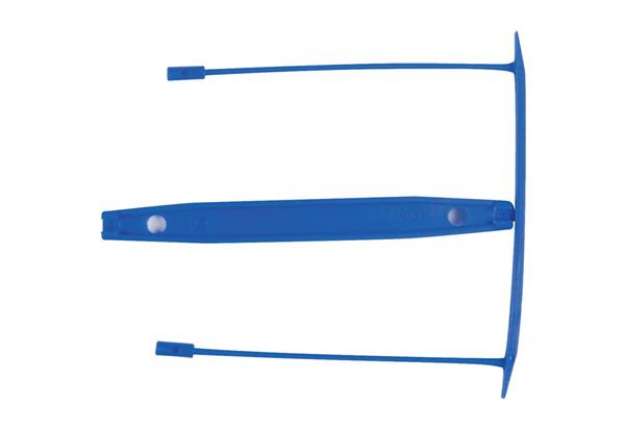 Immagine di Clip fermafogli Q-Connect blu passo 8 cm conf. 100 pezzi - KF02282