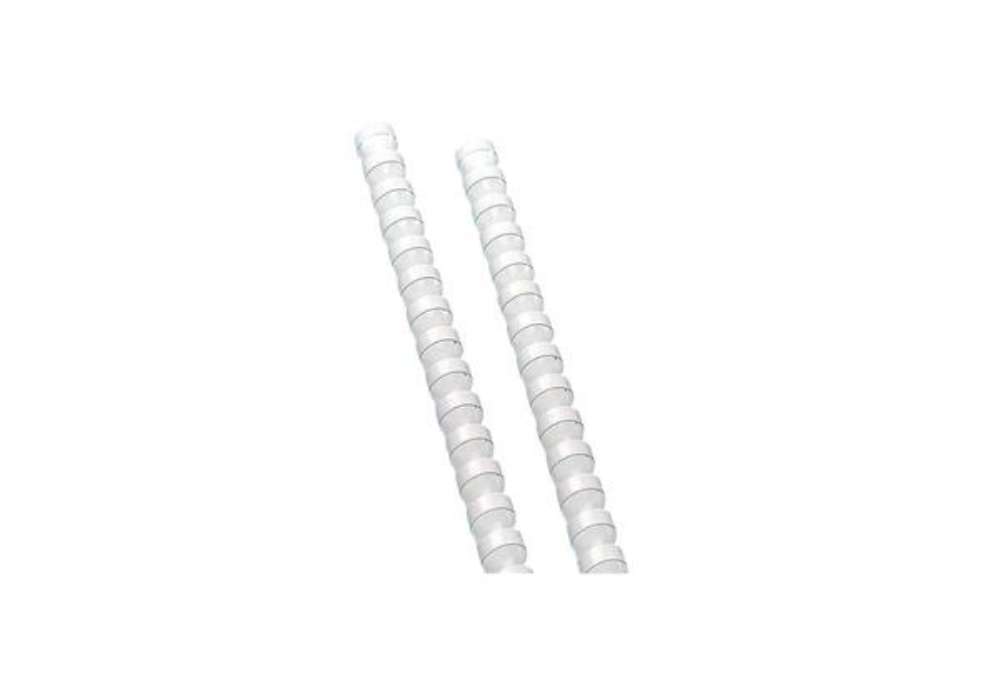 Immagine di Dorsi a spirale in PVC per rilegatura Q-Connect A4 - 21 anelli 12 mm - fino a 80 ff bianco - conf. 1