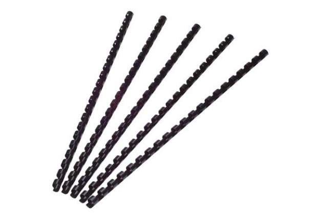Immagine di Dorsi a spirale Q-Connect A4 nero 6 mm - fino a 25 fogli Conf. 100 pezzi - KF24016