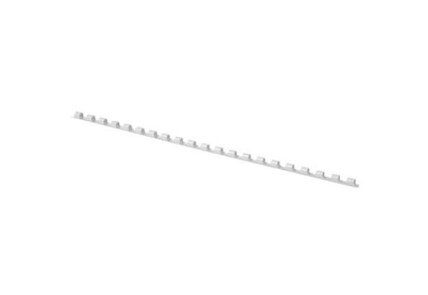 Immagine di Dorsi a spirale in PVC per rilegatura Q-Connect A4 - 21 anelli 6 mm - fino a 25 ff bianco - conf. 10