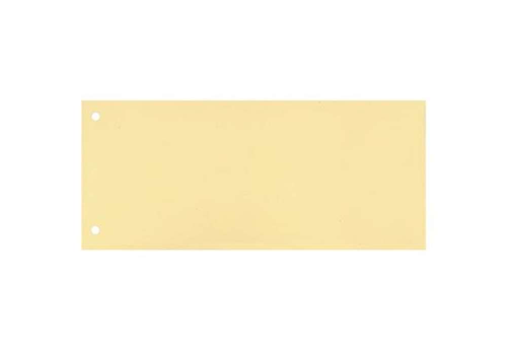 Immagine di Separatore per archivio con due fori Q-Connect 24x10,5 cm 190 g/m² giallo conf. da 100 - KF00516