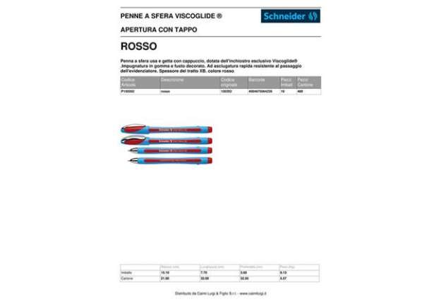 Immagine di Penna a sfera Schneider Slider Memo tratto XB rosso P150202