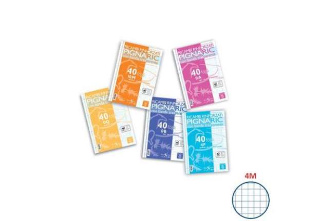 Immagine di Ricambi per quaderni Pignaric Pigna a 4 fori 80 g/m² A4 4mm Conf. 40 fogli - 02194594M