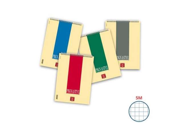 Immagine di Blocco spiralato 60 fogli Pigna Pignastyl A4 5mm 02156285M