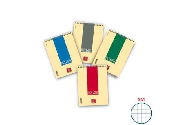 Immagine di Blocco spiralato 60 fogli Pigna Pignastyl A5 5mm 02156275M