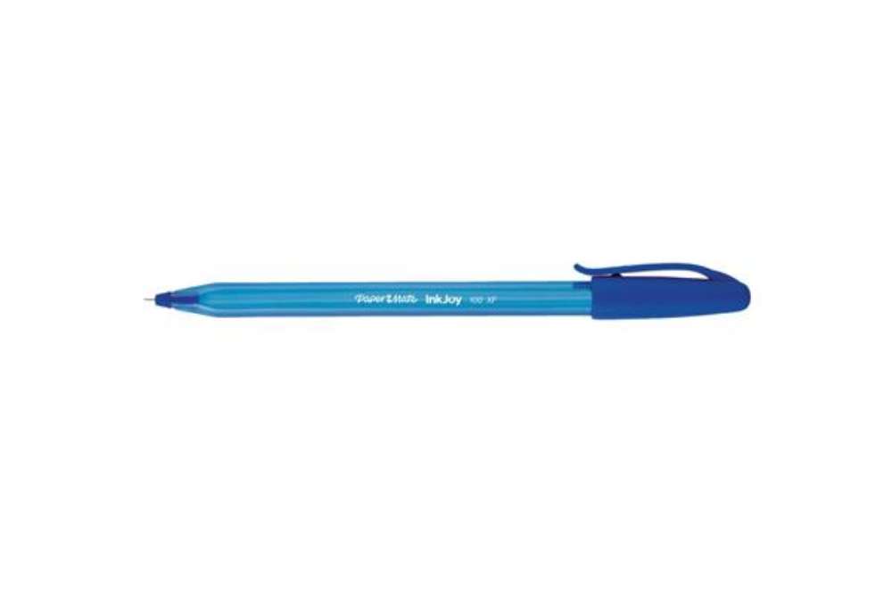 Immagine di Penne a sfera stick Paper Mate Inkjoy 100 CAP ULV M 1 mm blu special pack da 100 - S0977420