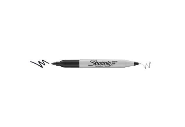 Immagine di Marcatore permanente Sharpie Twin Tip EF F a doppia punta conica 1-0,5 mm nero S0811100